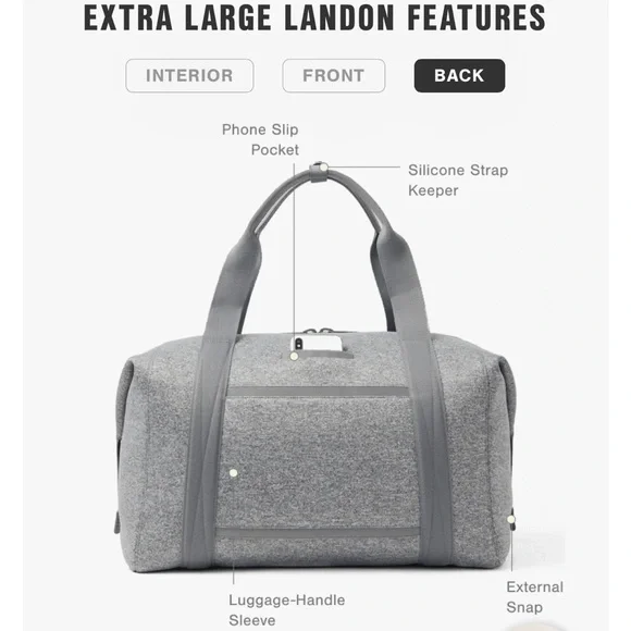 Dagne Dover Landon Carryall Extra Large Duffel Bag in Onyx Air Mesh - Picture 13 of 16